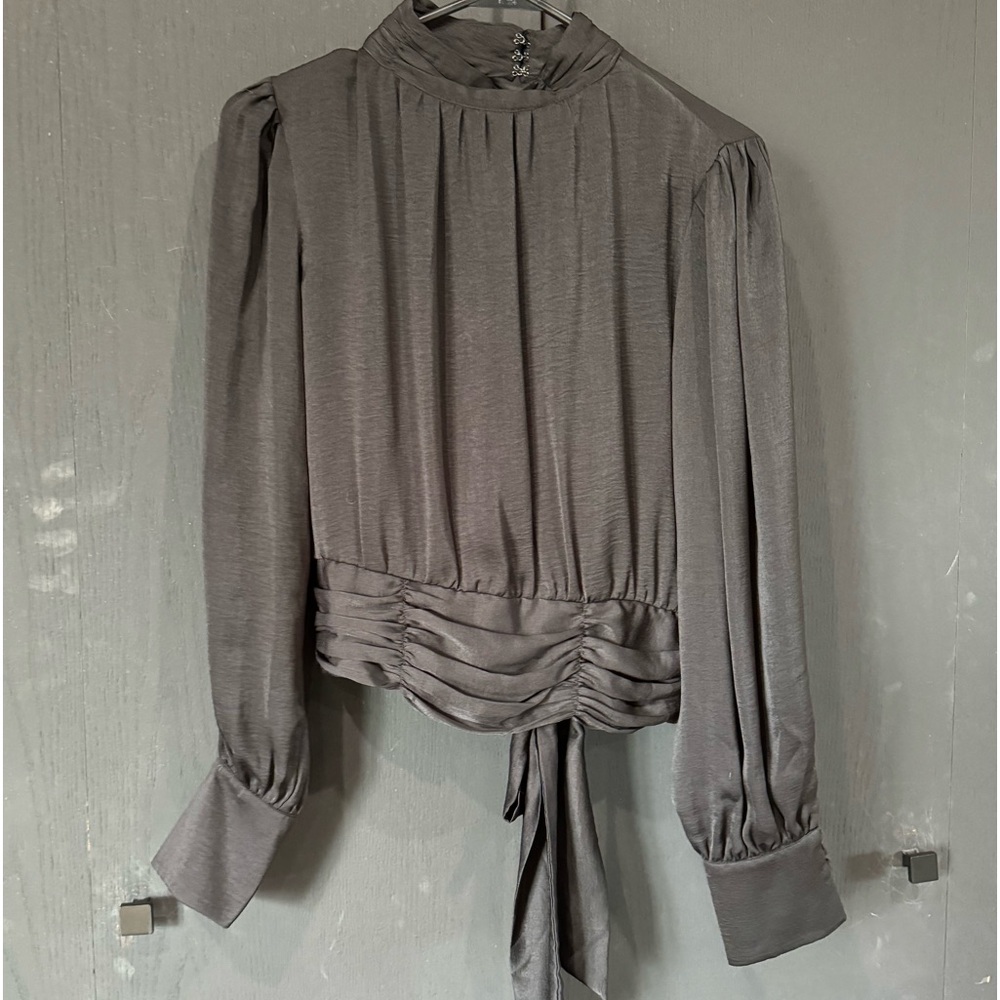 HYFVE long sleeve- open back tie back - blouse - black - size M
